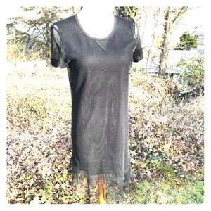 Adolfo Dominguez “U” Fishnet Mesh Mini Dress Sz 2